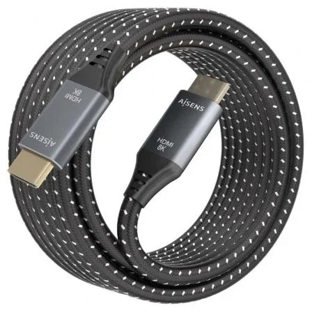 Aisens Cable HDMI 2.1 8K 48Gbps 5m Gris/Negro